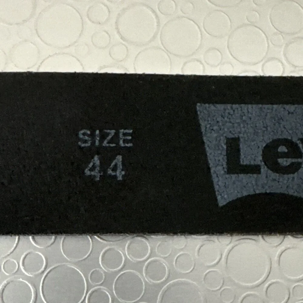 Levis Two Horse Brand Limited Edition Belt Size 44 Men’s Black Leather Workwear